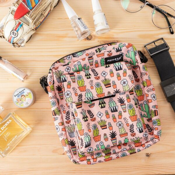 Kaktüs Tasarımlı Muyoso Bag Cırtlı Dik