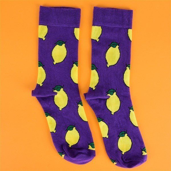 Mor Limon Çorap