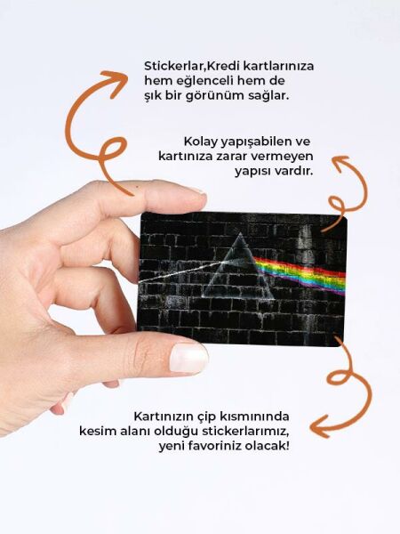 Duvar Kredi Kartı Kaplama Stickeri Papara, Tosla, Kredi Kartı Için Uyumlu