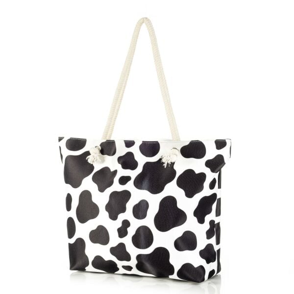 İnek Baskılı Plaj Çantası