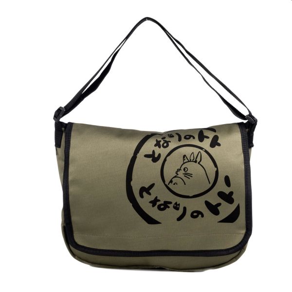 Yeşil Totoro Baskılı Erkek Postacı Çantası