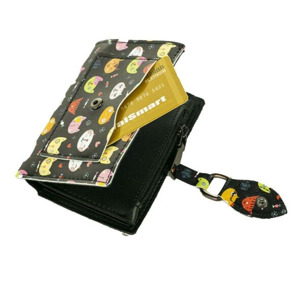 Kediler Baskılı Cüzdan