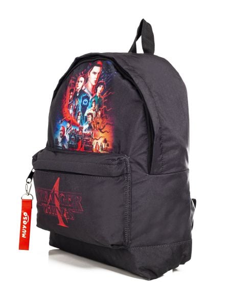 Stranger Things Baskılı Siyah Okul Sırt Çantası