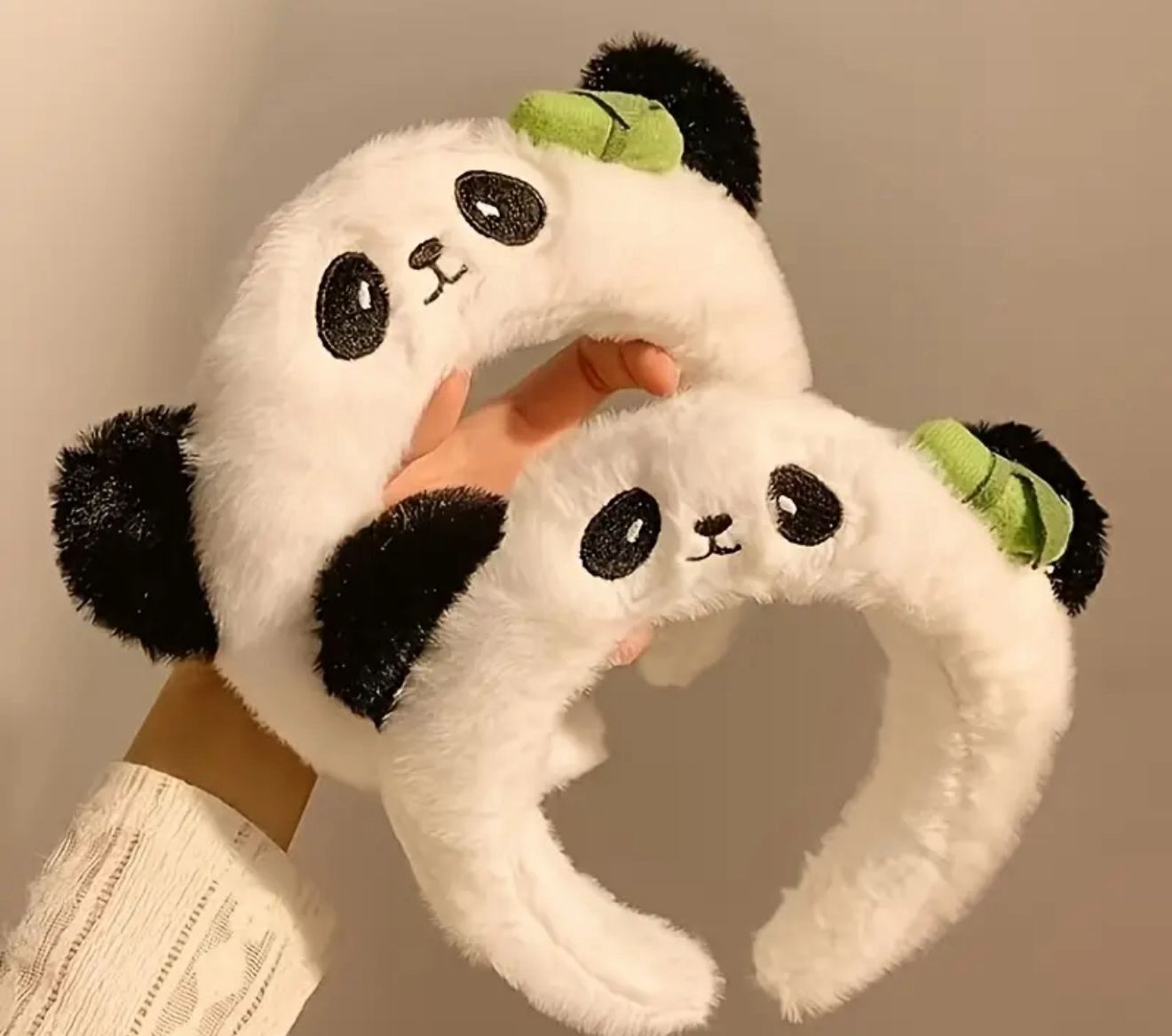 Panda Detaylı Pelüş Taç 12 Adet