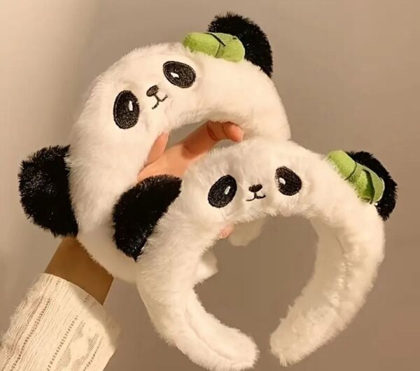 Panda Detaylı Pelüş Taç 12 Adet