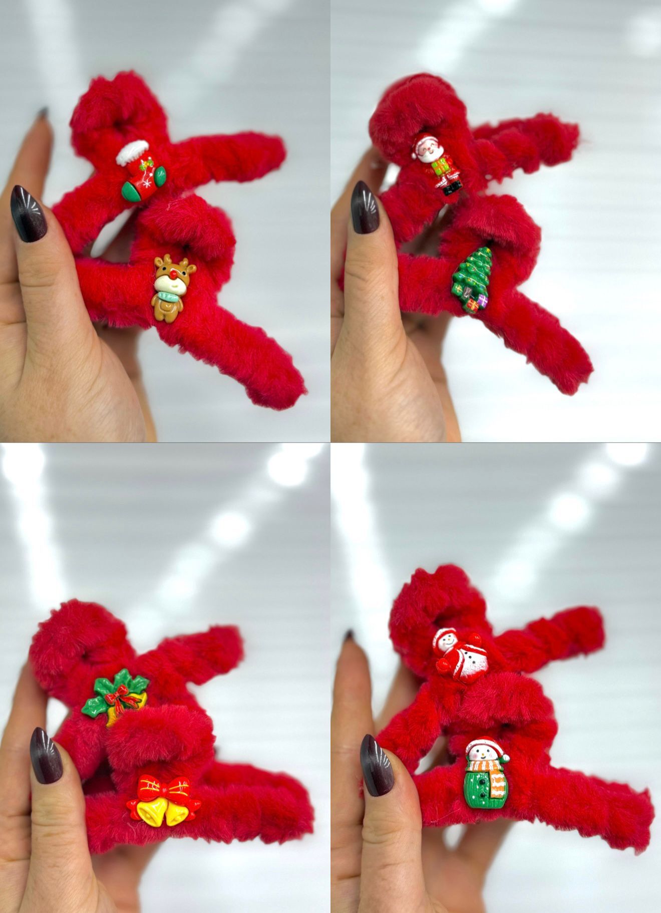 Yeni Yıl  Peluş Mandal Toka 12 Adet