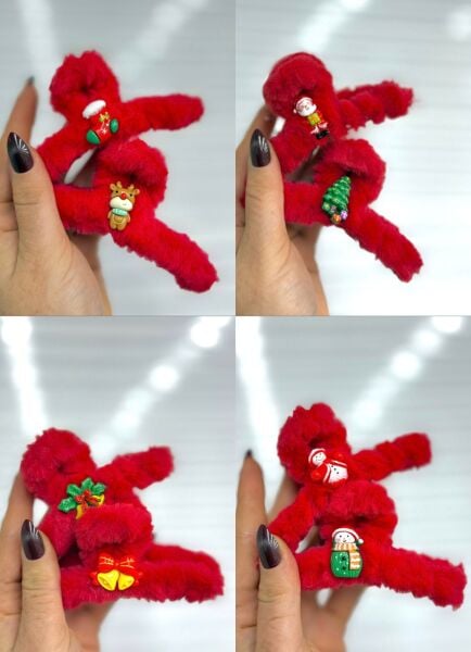Yeni Yıl  Peluş Mandal Toka 12 Adet