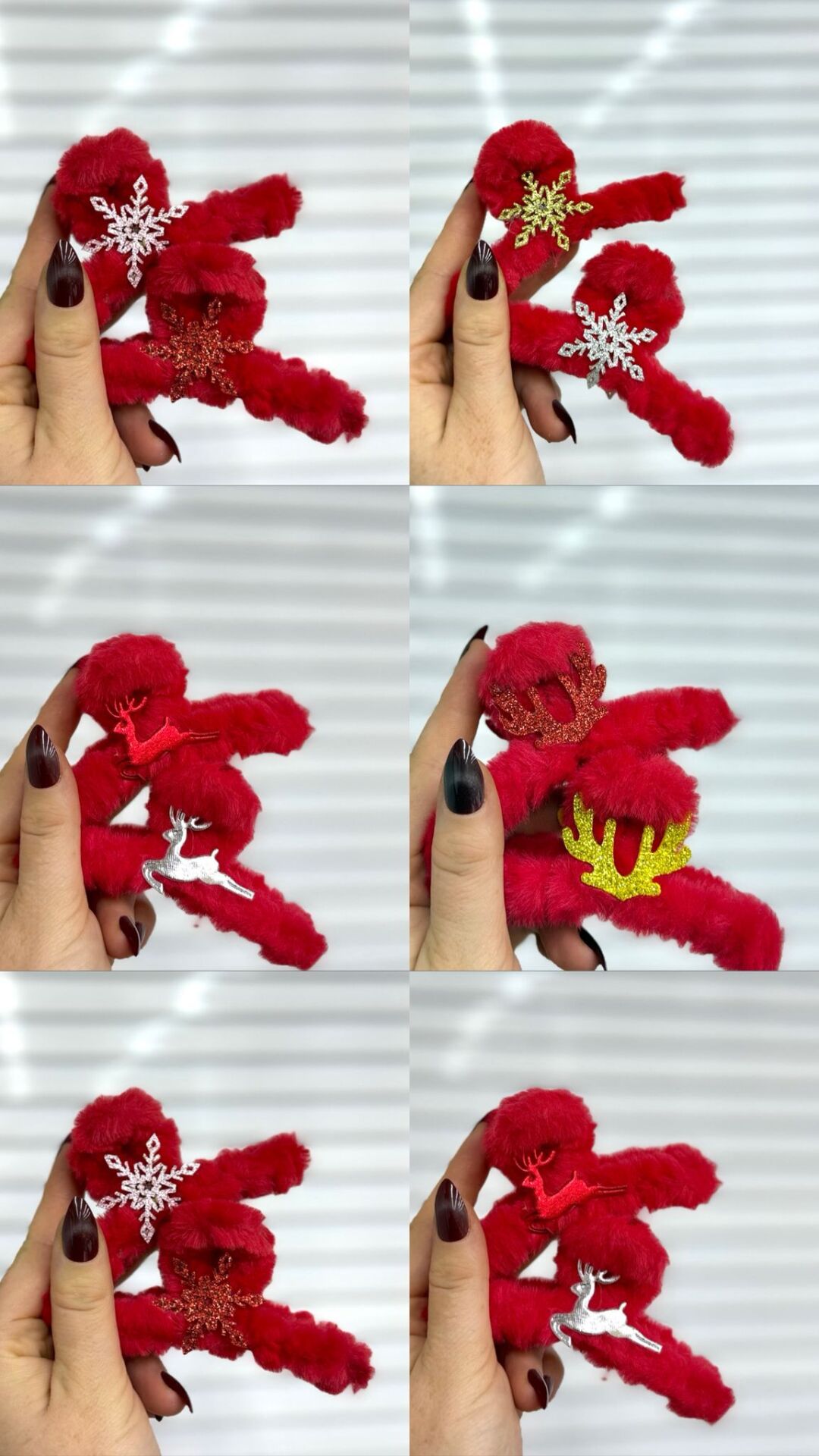 Yeni Yıl  Peluş Mandal Toka 12 Adet