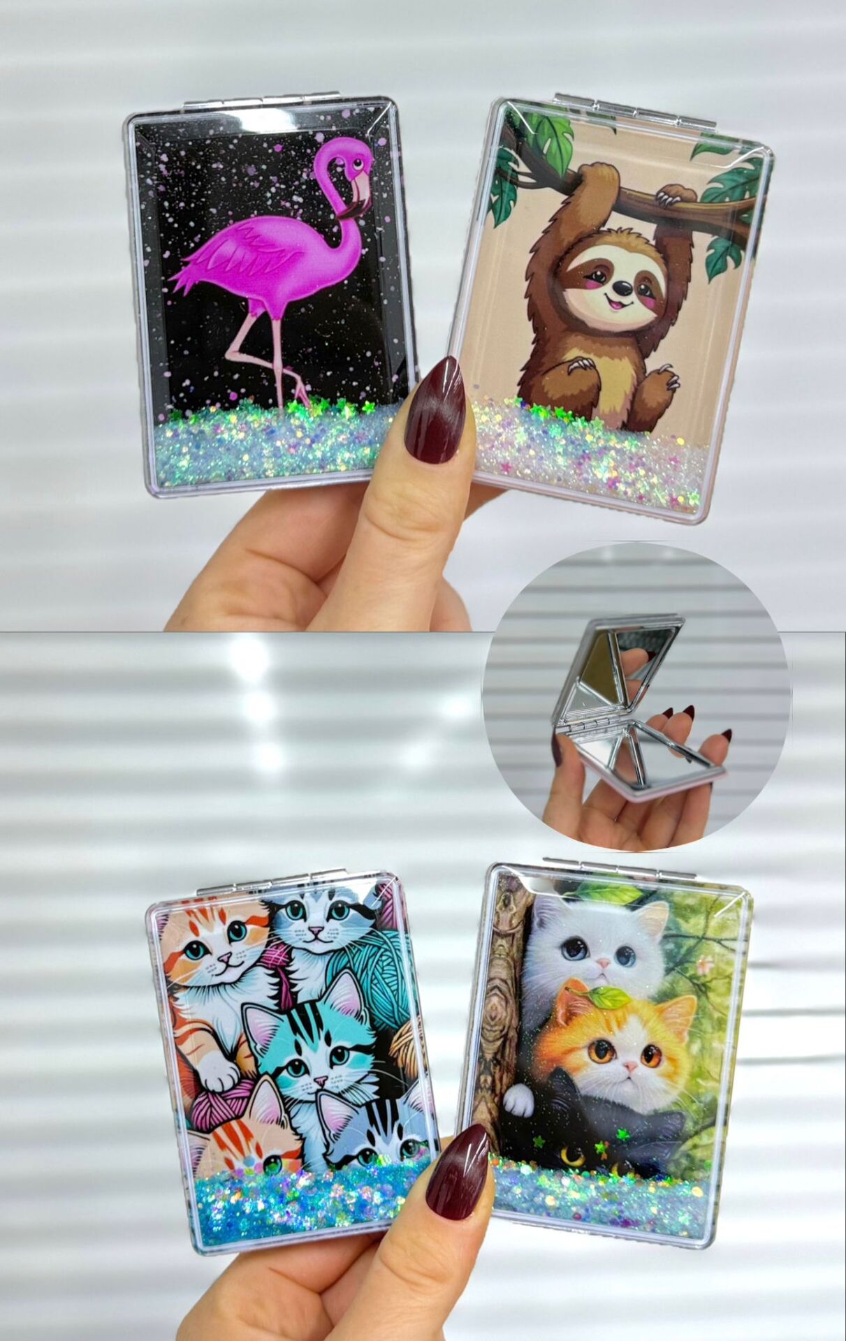 Sulu İçi sim Detaylı Ayna 12 Adet Sulu Ayna