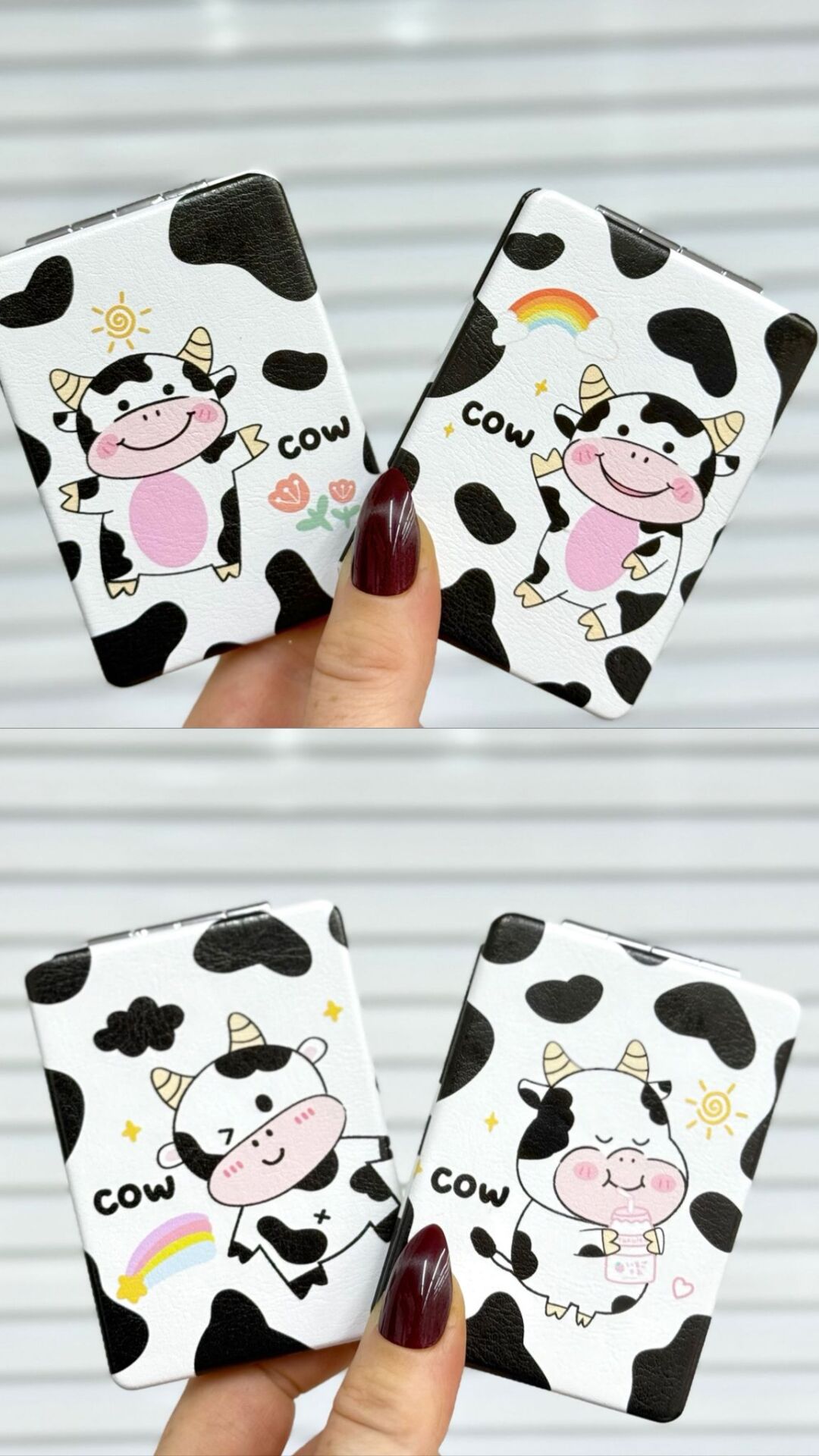 Sevimli İnek  Baskılı Ayna 12 Adet