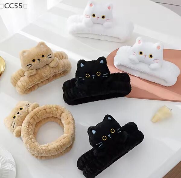 Sevimli Kedili Saç Bandana ,Taç 12 Adet