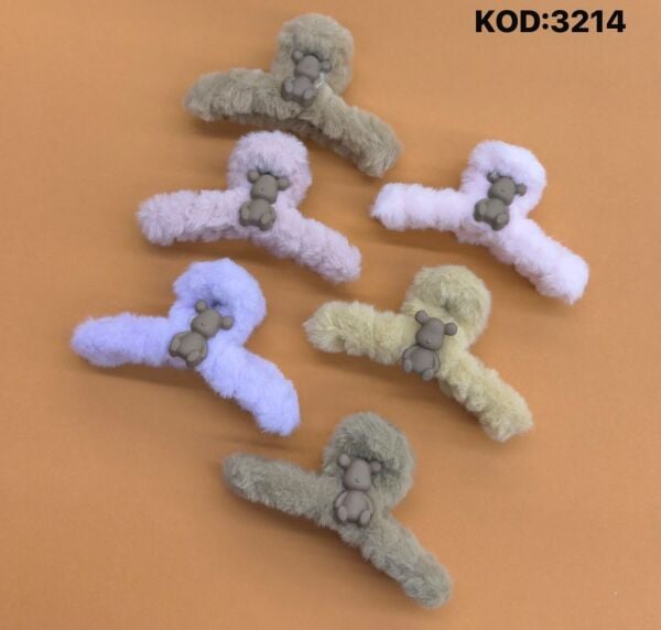 Peluş Mandal Toka 12 Adet