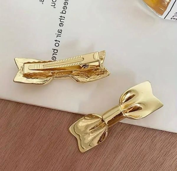 2'li Gold Fiyonk Klipsli Toka