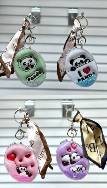 Sulu İçi sim Detaylı Ayna, anahtarlık 12 Adet