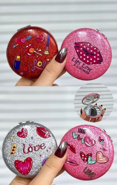 Sevimli Baskılı Ayna 12 Adet