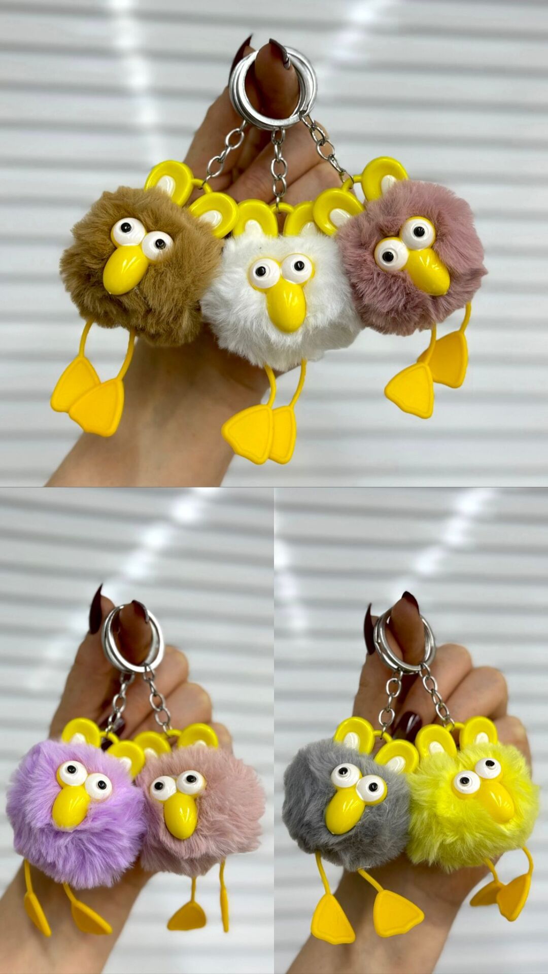 Sevimli Peluş Anahtarlık 12 Adet