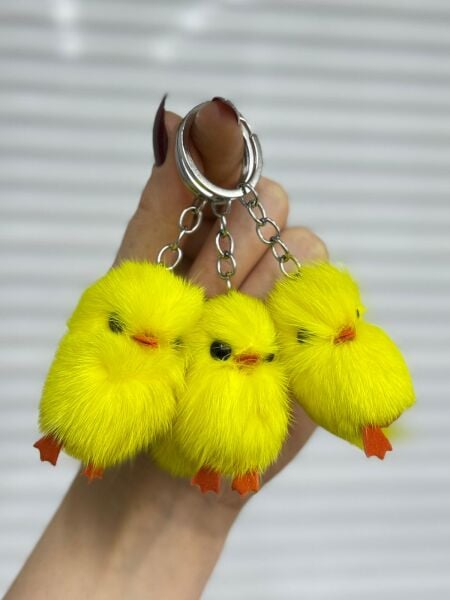 Sevimli Civciv  Peluş Anahtarlık 12 Adet