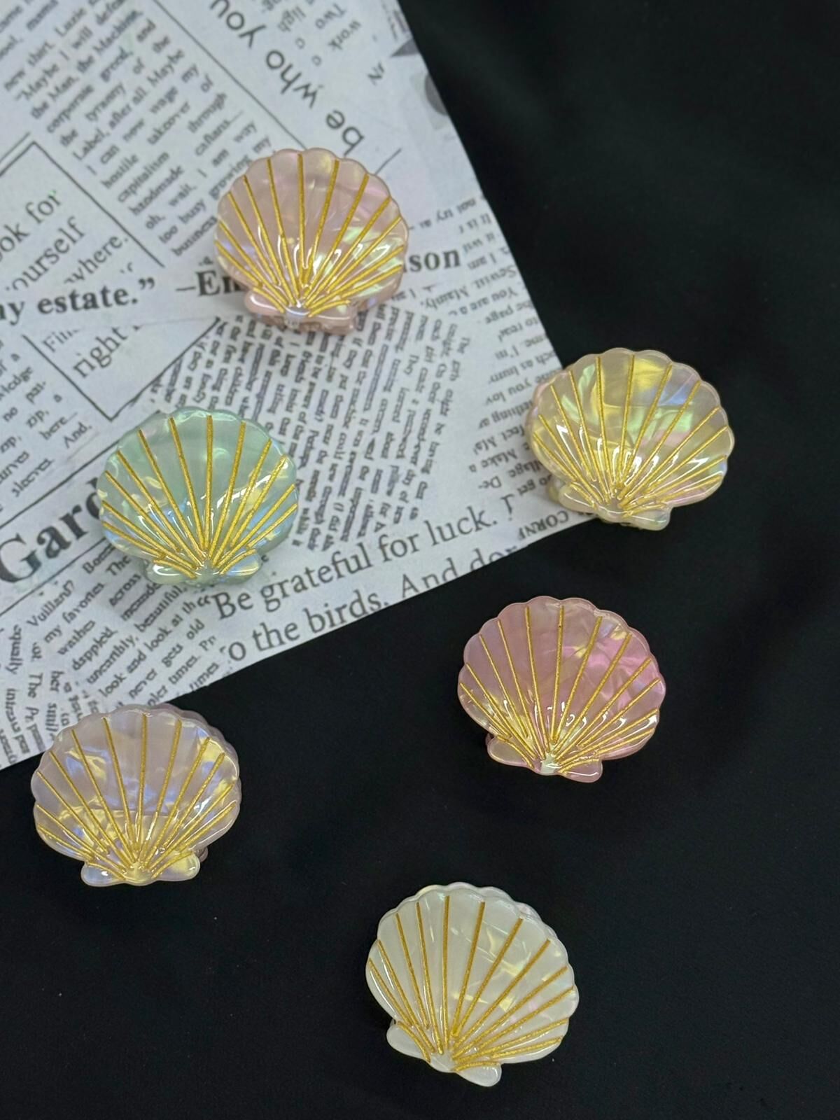 Deniz Kabuğu Desenli Kemik Toka 12 Adet