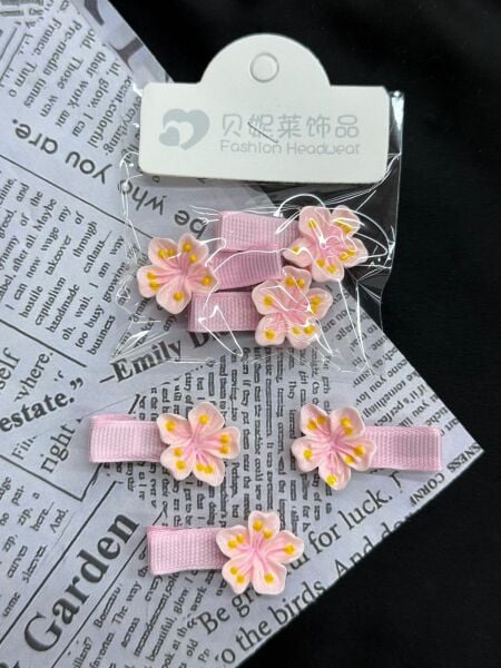 3'lü Çiçek Klips Toka 10 Adet