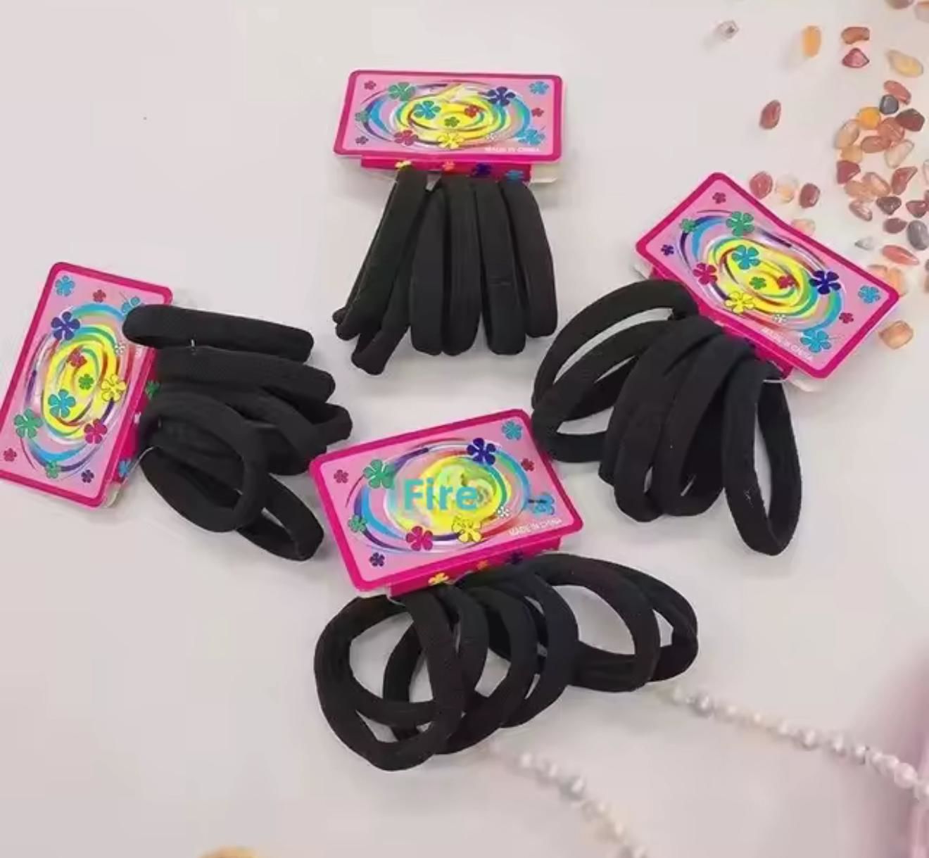 Siyah Lastik Toka 12 Adet