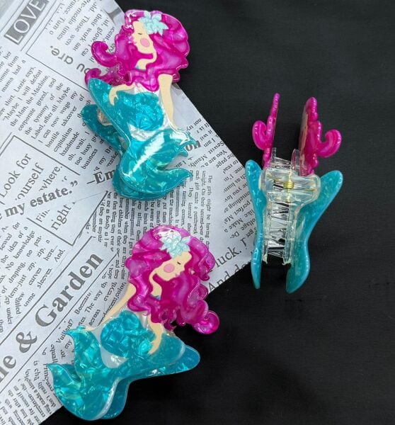 Deniz Kızı Kemik Mandal Toka 12 Adet