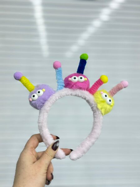 Sevimli Eğlenceli Pelüş Taç 12 Adet