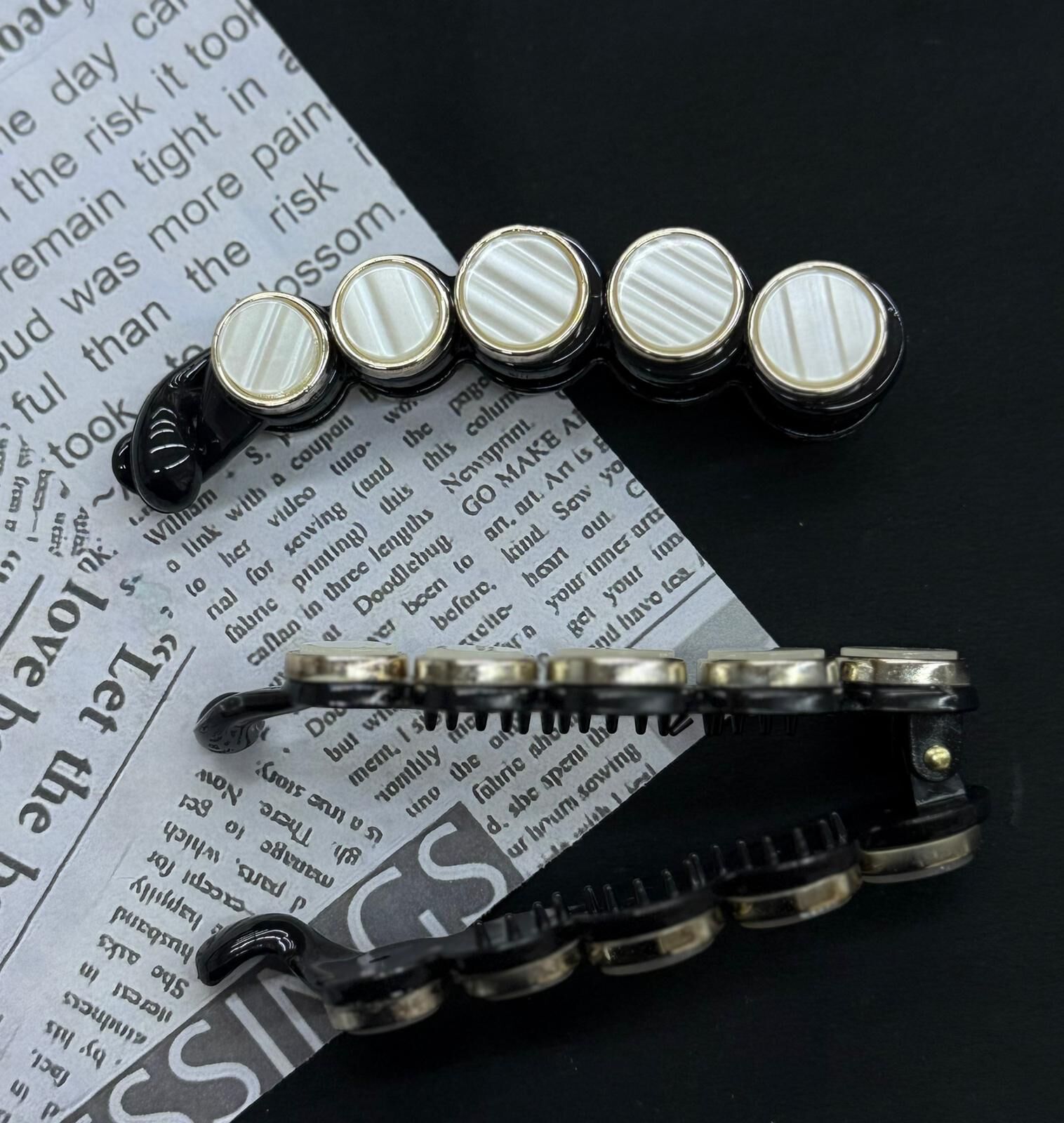 İncili Taşlı Muz Toka 12 Adet