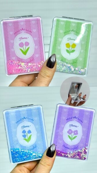 Sulu İçi sim Detaylı Ayna, anahtarlık 12 Adet