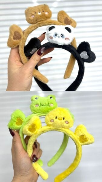 Sevimli Eğlenceli Pelüş Taç 12 Adet