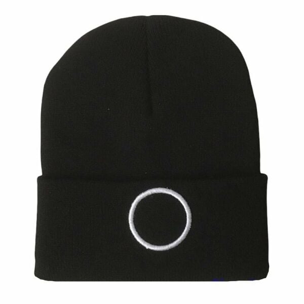 Squid Game Nakışlı Siyah Bere