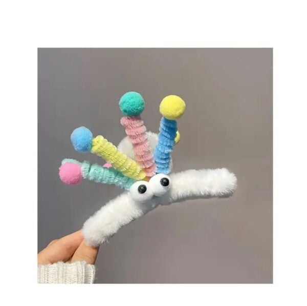 Anten Ve Göz Detaylı Peluş Mandal Toka 12 Adet