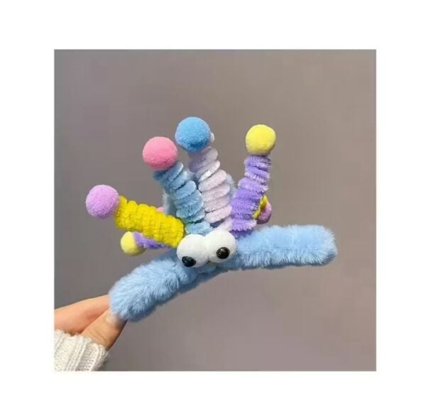 Anten Ve Göz Detaylı Peluş Mandal Toka 12 Adet