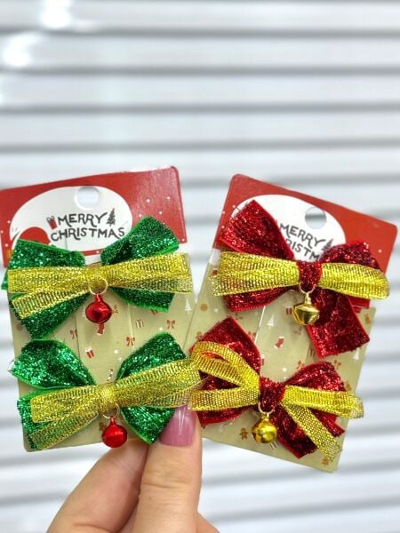 2'Lİ Yılbaşı Temalı Fiyonklu  Toka 12 Adet