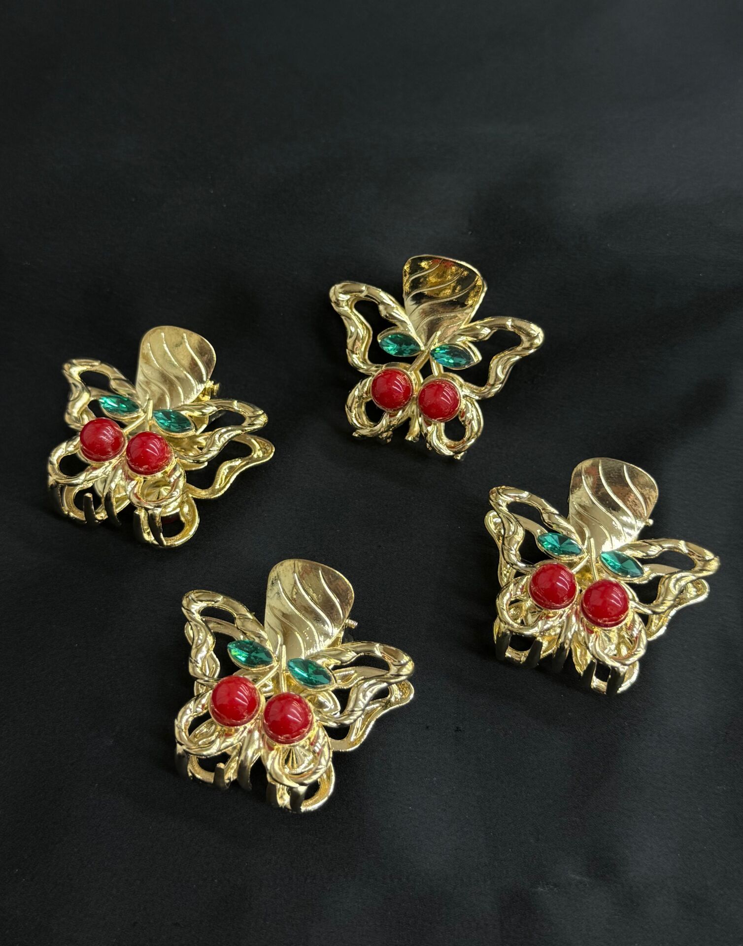 Kiraz Detaylı  Metal Mandal Toka 12 Adet