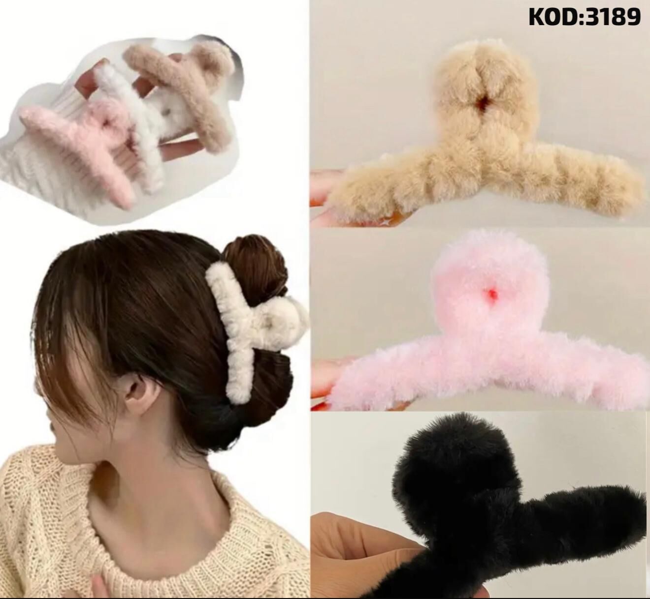 Peluş Mandal Toka 12 Adet