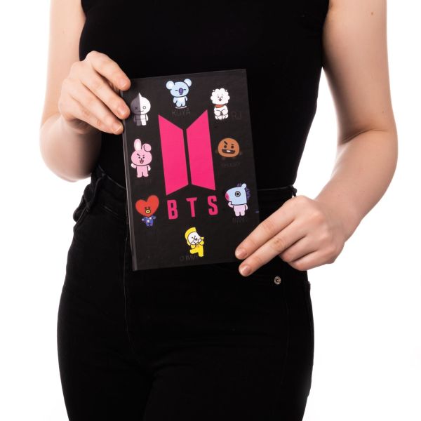 Bts Karakterli Tasarımlı Lastikli Defter