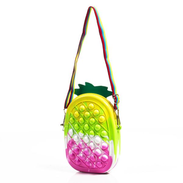 Renkli Ananas Popit Çanta