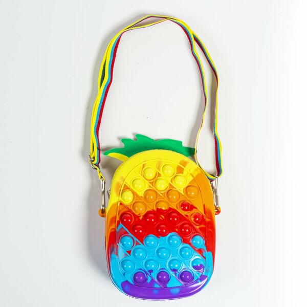 Renkli Ananas Popit Çanta