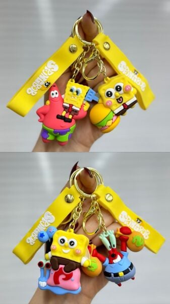 Sevimli Karakterler Silikon Anahtarlık 12 Adet