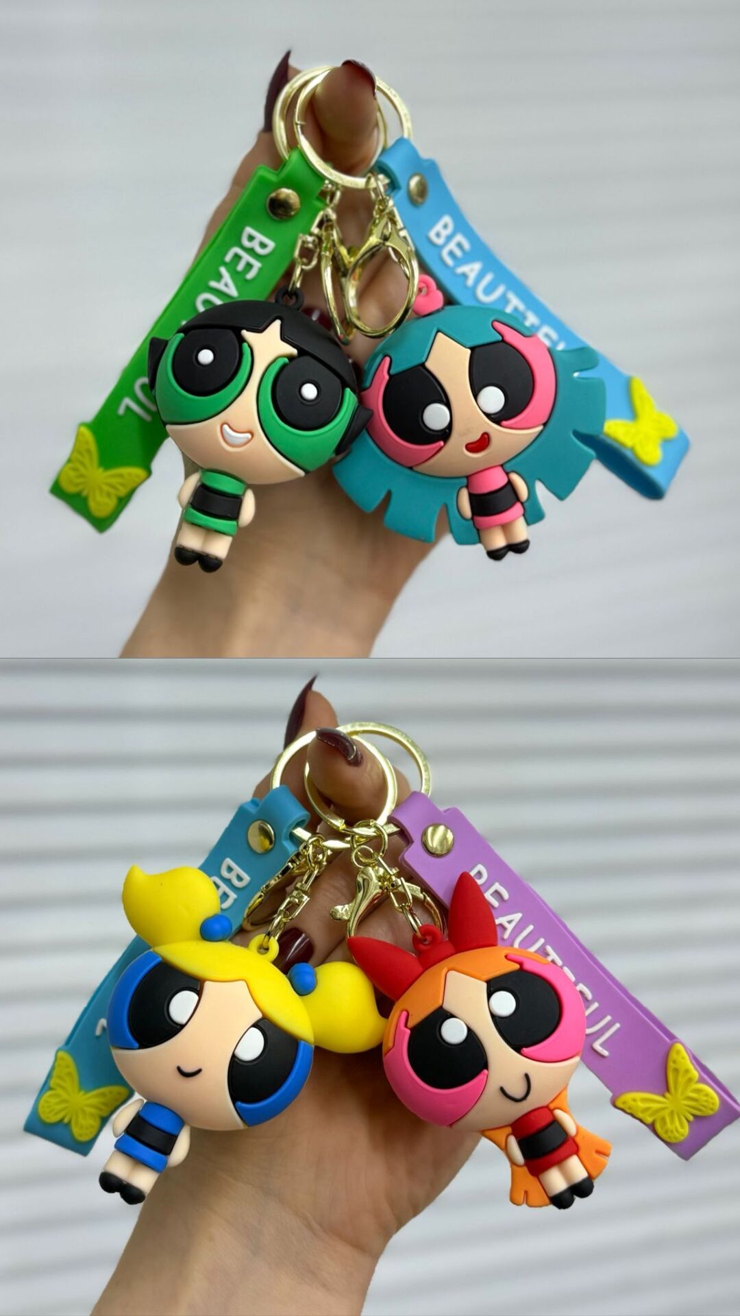 Sevimli Karakterler Silikon Anahtarlık 12 Adet