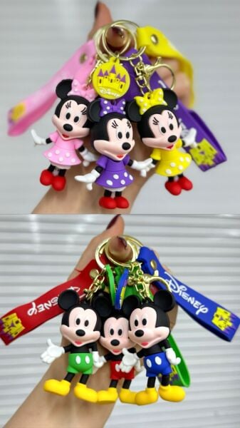 Sevimli Karakterler Silikon Anahtarlık 12 Adet