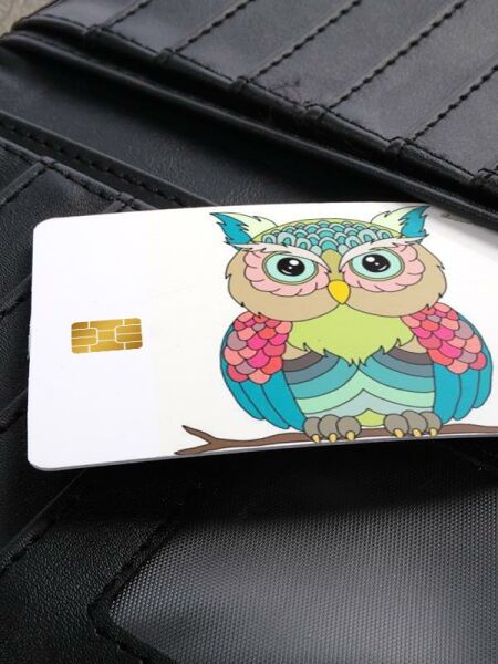 Baykuş 2 Kredi Kartı Kaplama Stickeri Papara, Tosla, Kredi Kartı Için Uyumlu