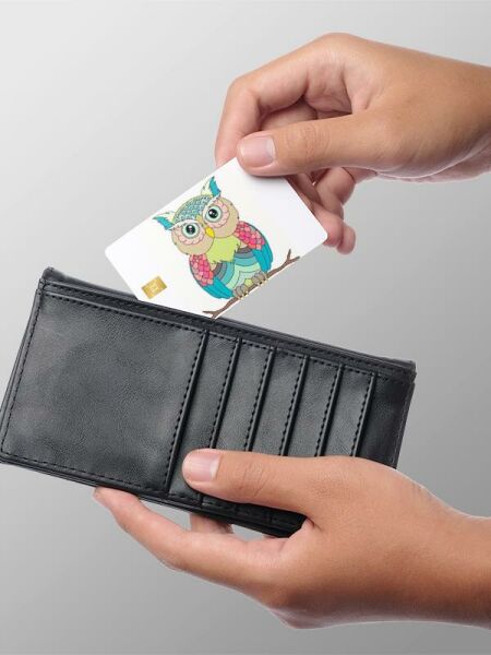 Baykuş 2 Kredi Kartı Kaplama Stickeri Papara, Tosla, Kredi Kartı Için Uyumlu