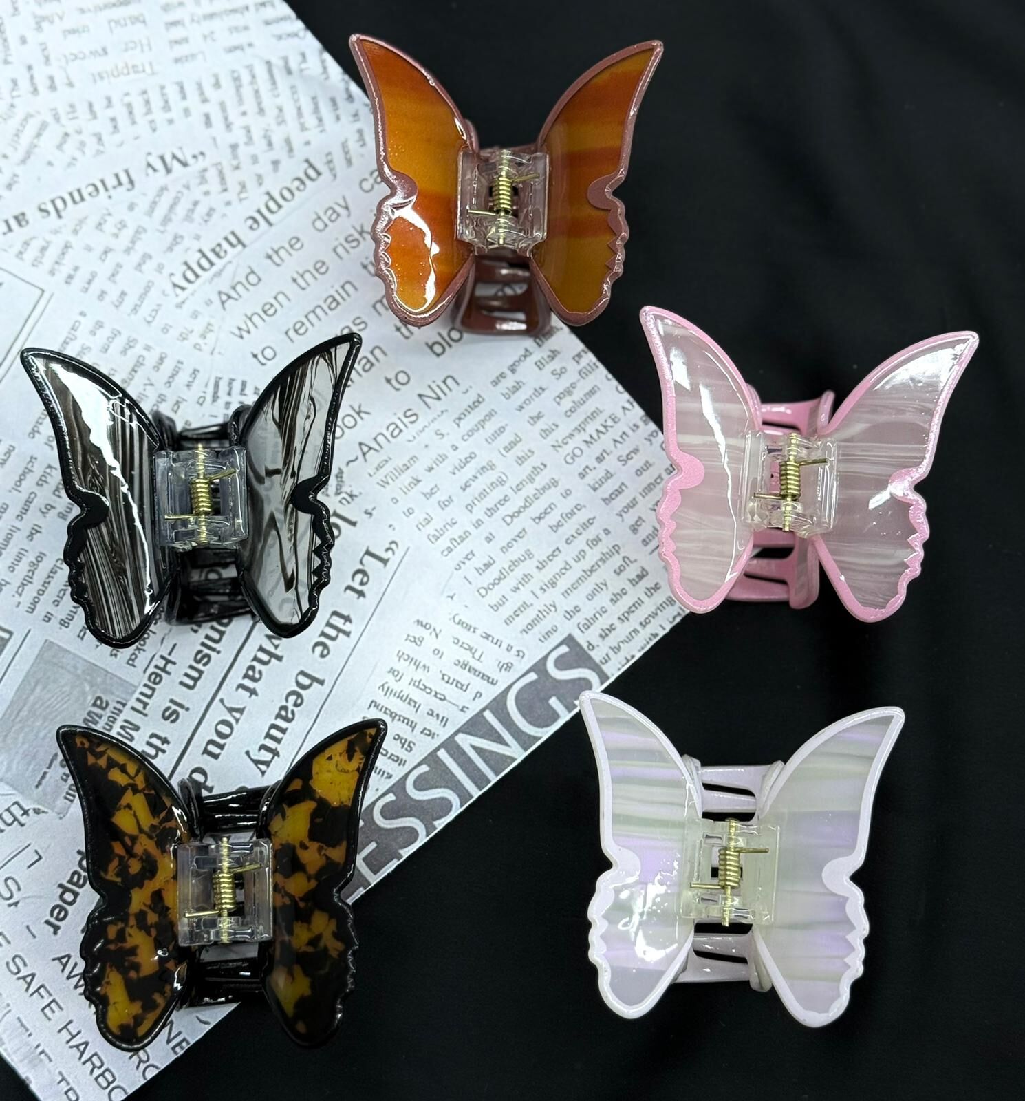 Kelebek Model  Kemik Mandal Toka 12 Adet