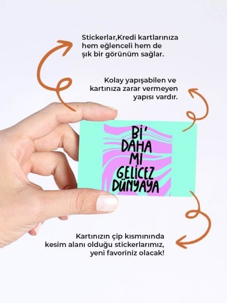 Bidahamı Kredi Kartı Kaplama Stickeri Papara, Tosla, Kredi Kartı Için Uyumlu