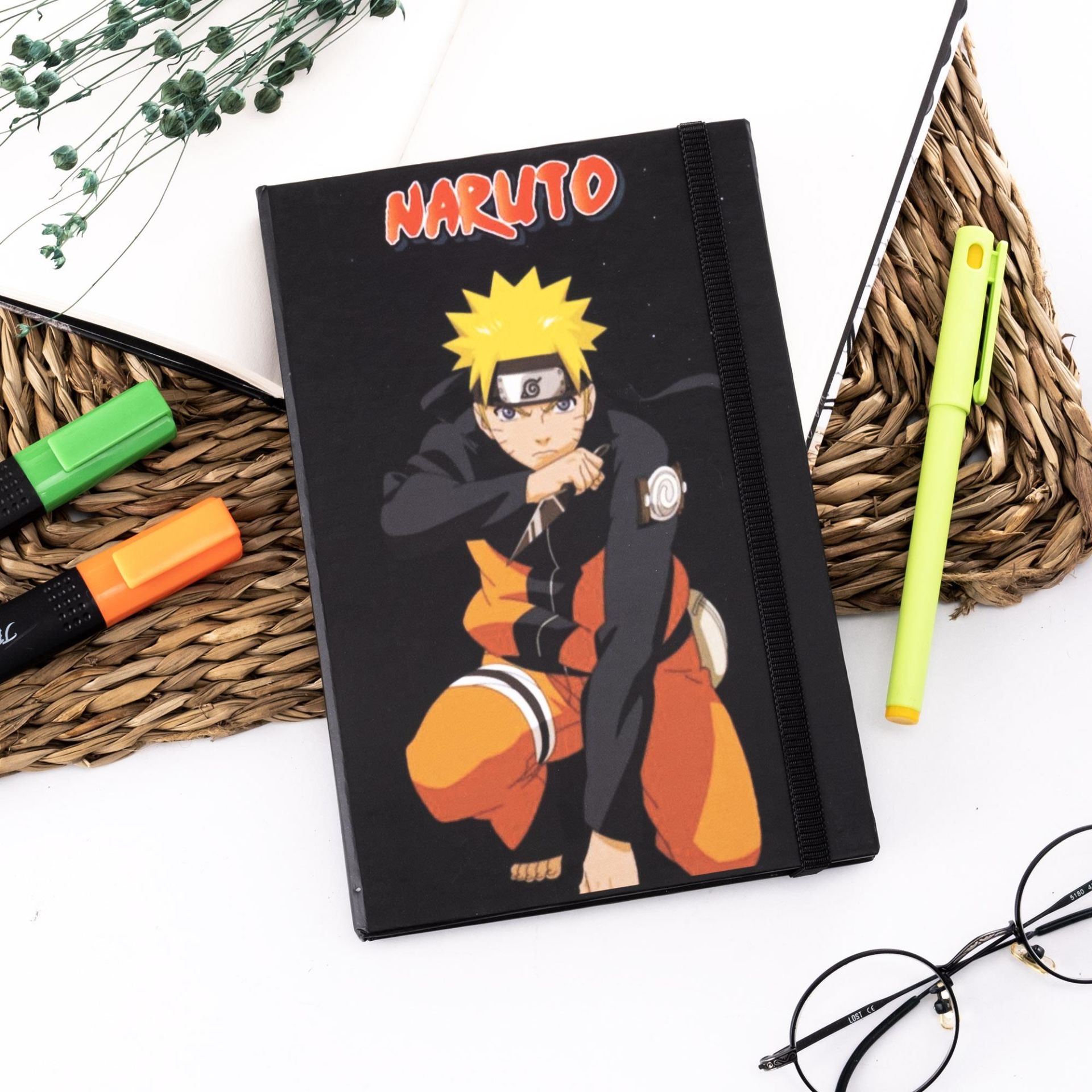 Anime Naruto Tasarımlı Lastikli Defter