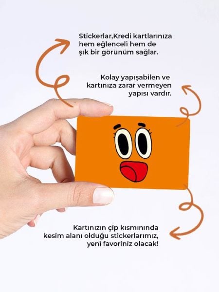 Darwin Kredi Kartı Kaplama Stickeri Papara, Tosla, Kredi Kartı Için Uyumlu