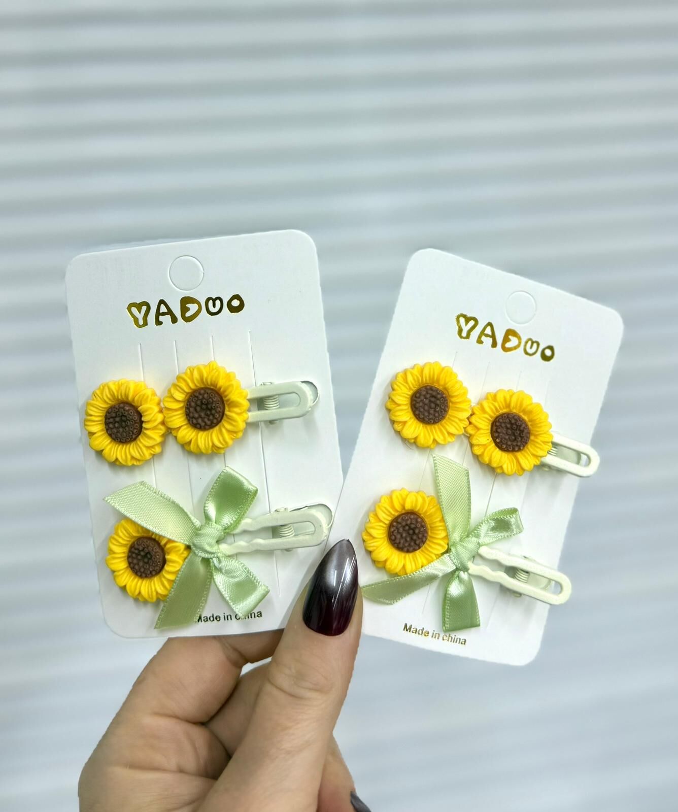 2'li  Papatya Desenli Metal Yan Toka