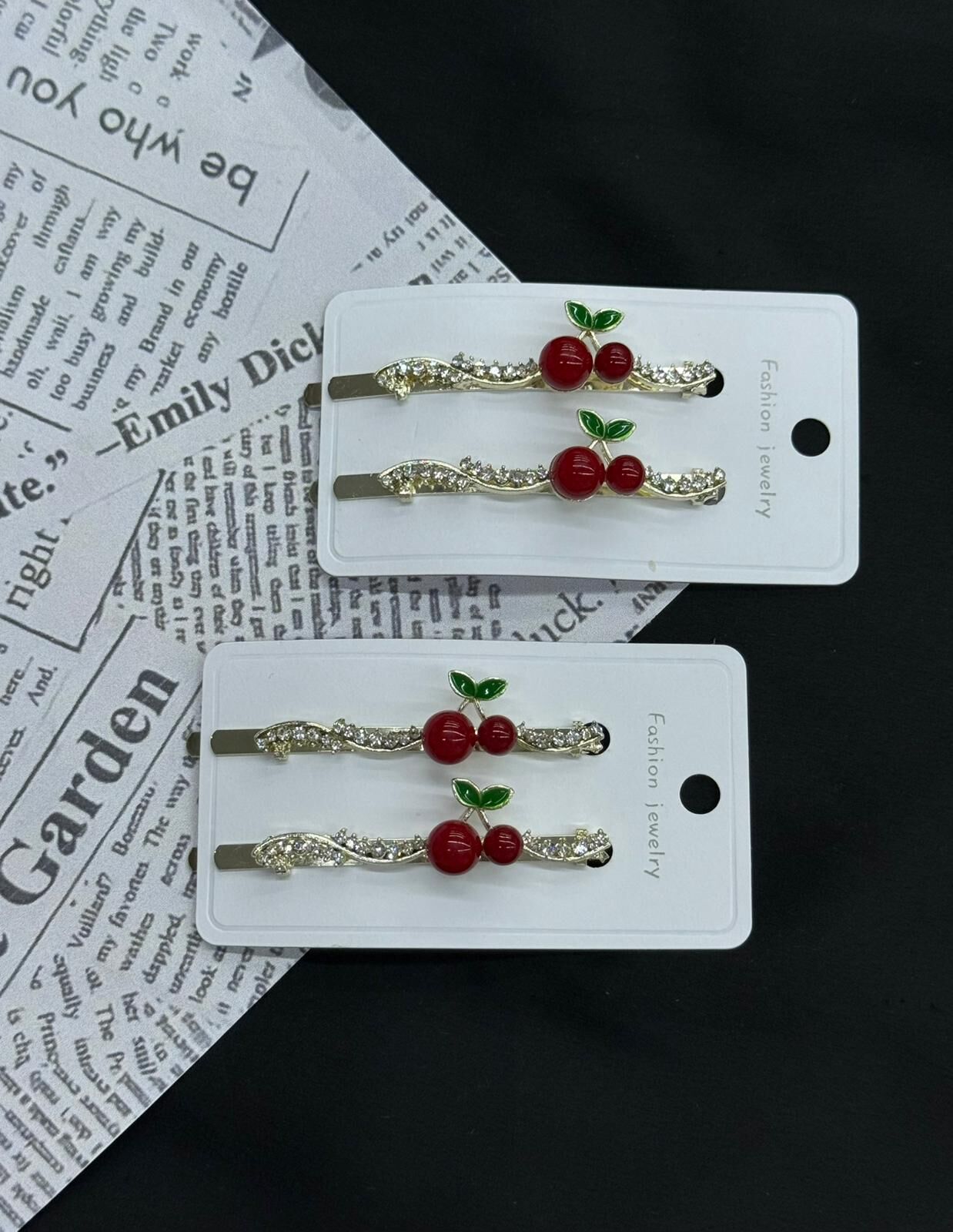 2'li Metal Kirazlı Taşlı Tel Toka