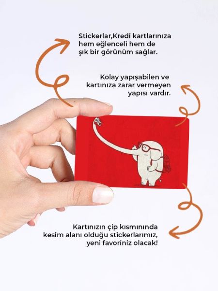 Fil 2 Kredi Kartı Kaplama Stickeri Papara, Tosla, Kredi Kartı Için Uyumlu